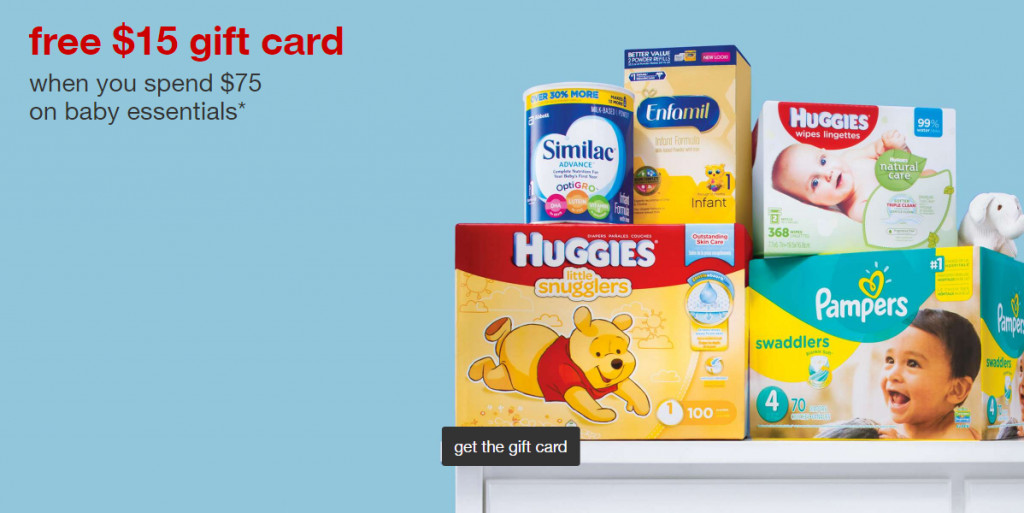 Target Com Kids Gifts
 Tar Get $15 Gift Card with $75 Baby Department