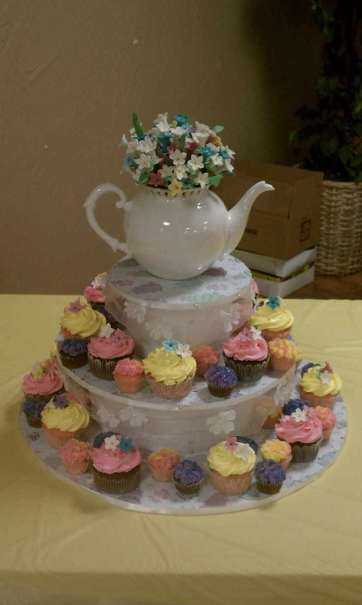 Tea Party Cupcakes Ideas
 17 Best images about Bridal shower cupcakes on Pinterest