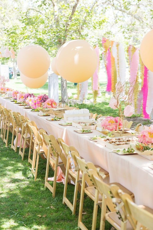 Tea Party Themed Baby Shower Ideas
 How pretty is this outdoor tea party baby shower theme