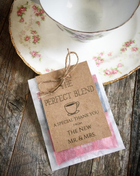Tea Wedding Favors
 Tea Bag Favors Wedding Favor Vintage Style Tea Perfect Blend
