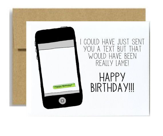 Text Message Birthday Cards
 Funny happy birthday card iphone text message by