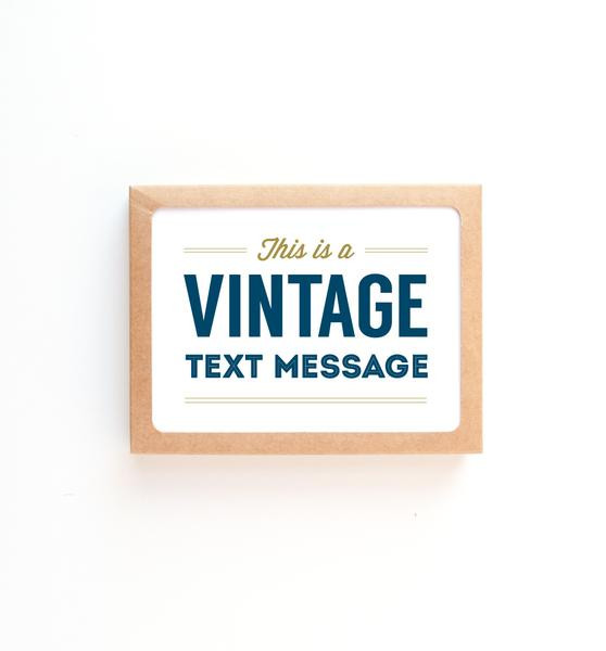 Text Message Birthday Cards
 Vintage Text Message greeting card – Graphic Anthology