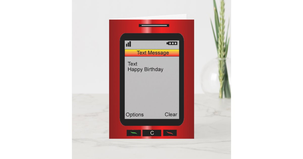Text Message Birthday Cards
 Text Message Happy Birthday Card