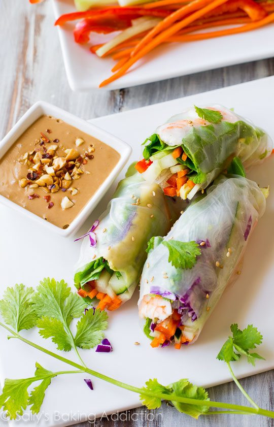 Thai Fresh Spring Rolls Recipes
 Fresh Summer Rolls with Peanut Dipping Sauce
