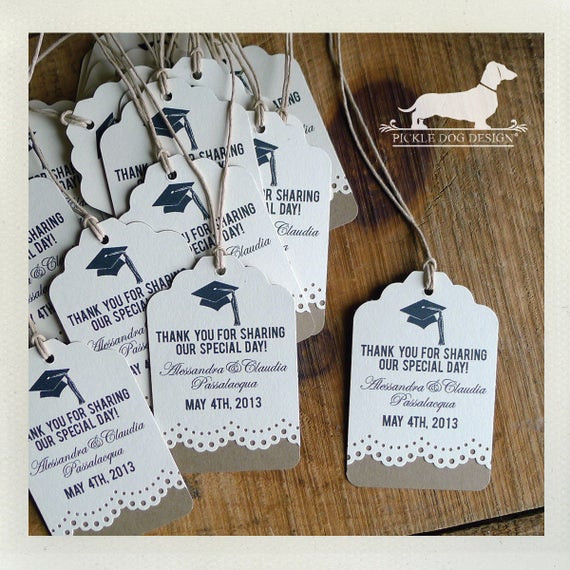 Thank You Gift Ideas For Graduation Party
 Congrats Grad Personalized Gift Tags Set of 12