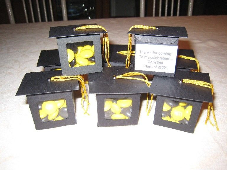 Thank You Gift Ideas For Graduation Party
 Graduation Favors Cut the small box 5" with a window