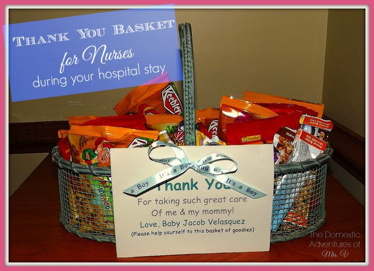Thank You Gift Ideas For Medical Staff
 Thank you basket for nurses while staying in hospital I m