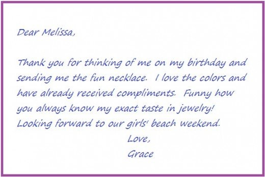 Thank You Notes For Birthday Gifts
 Thank You Notes Samples and Tips