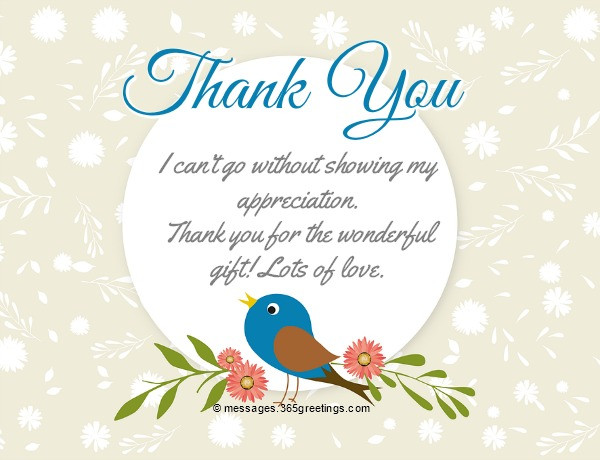 Thank You Notes For Birthday Gifts
 thank you notes for t 365greetings