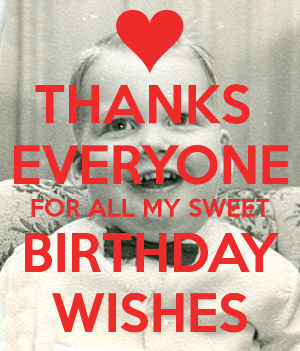 Thanks Everyone For All The Birthday Wishes
 THANKS EVERYONE FOR ALL MY SWEET BIRTHDAY WISHES Poster