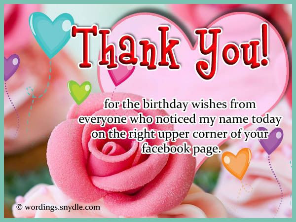 Thanks For Birthday Wishes Facebook
 Thank You for Birthday Wishes on Twitter