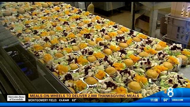 Thanksgiving Dinner Delivery Hot
 Meals on Wheels to deliver 2 000 Thanksgiving meals CBS