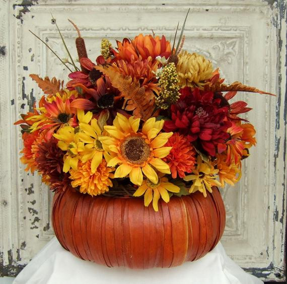 Thanksgiving Flower Centerpiece
 Fall Floral Arrangement Thanksgiving Centerpiece by