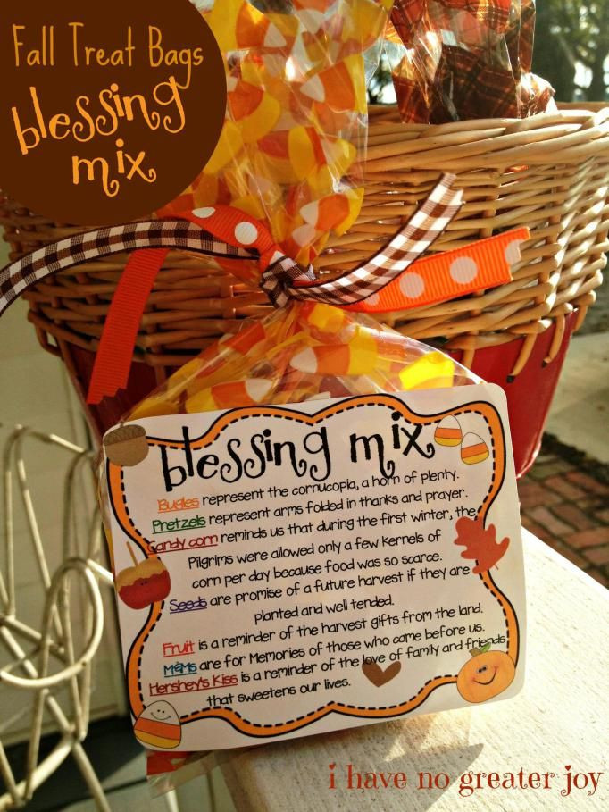 Thanksgiving Gift Ideas For The Family
 Blessing Mix printable