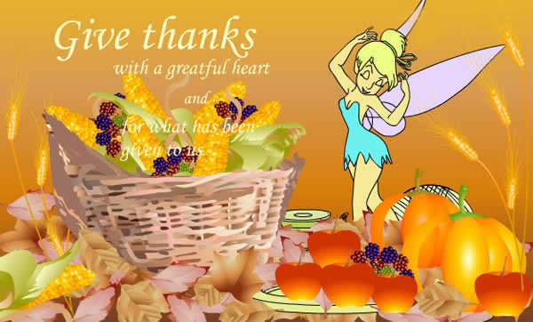 Thanksgiving Quotes Disney
 Tinkerbell Thanksgiving Quotes QuotesGram