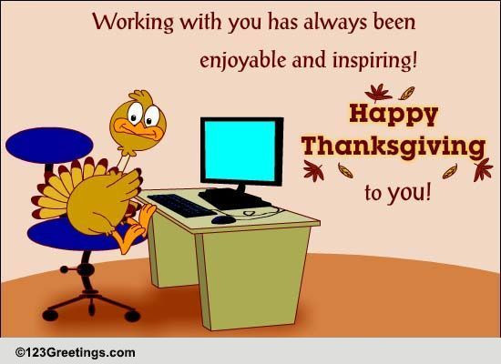 Thanksgiving Quotes For Boss
 Thanksgiving Business Greetings Cards Free Thanksgiving