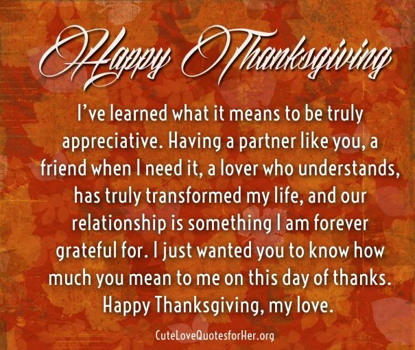 Thanksgiving Quotes For Him
 gratitude love quotes for thanksgiving day