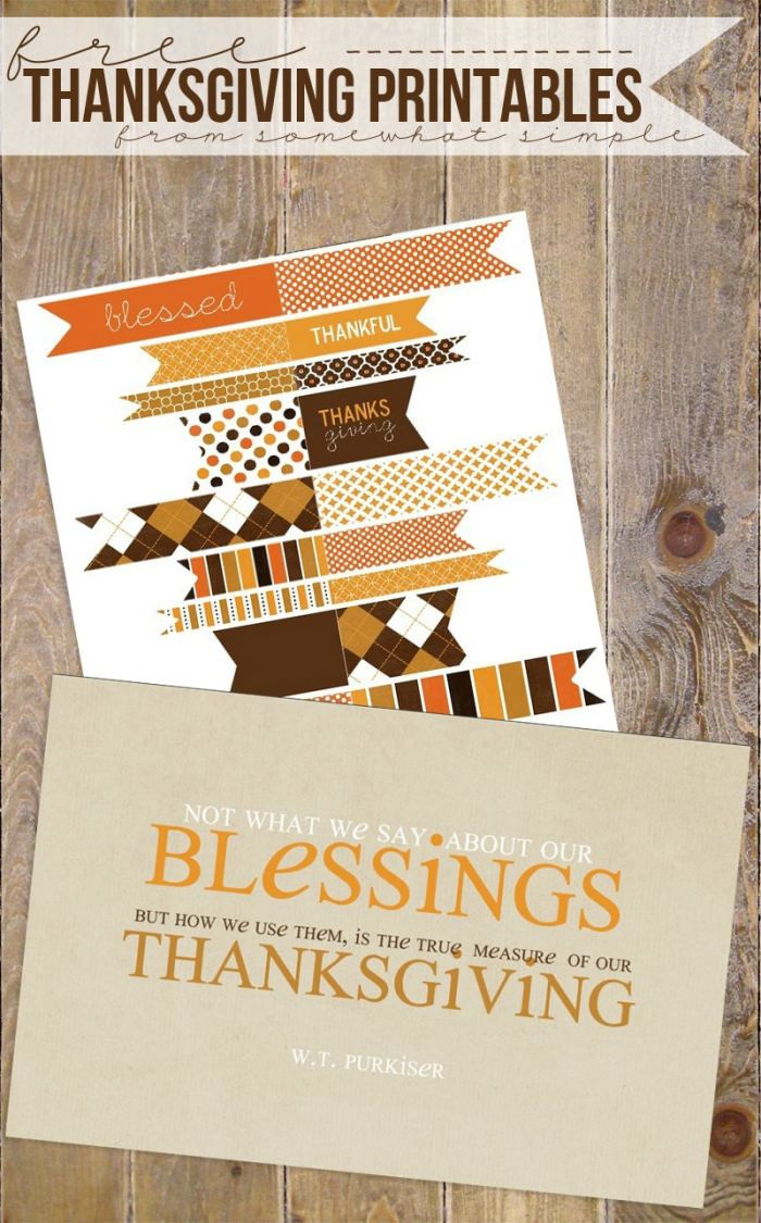 Thanksgiving Quotes Simple
 Thanksgiving Quote and Flag Printables