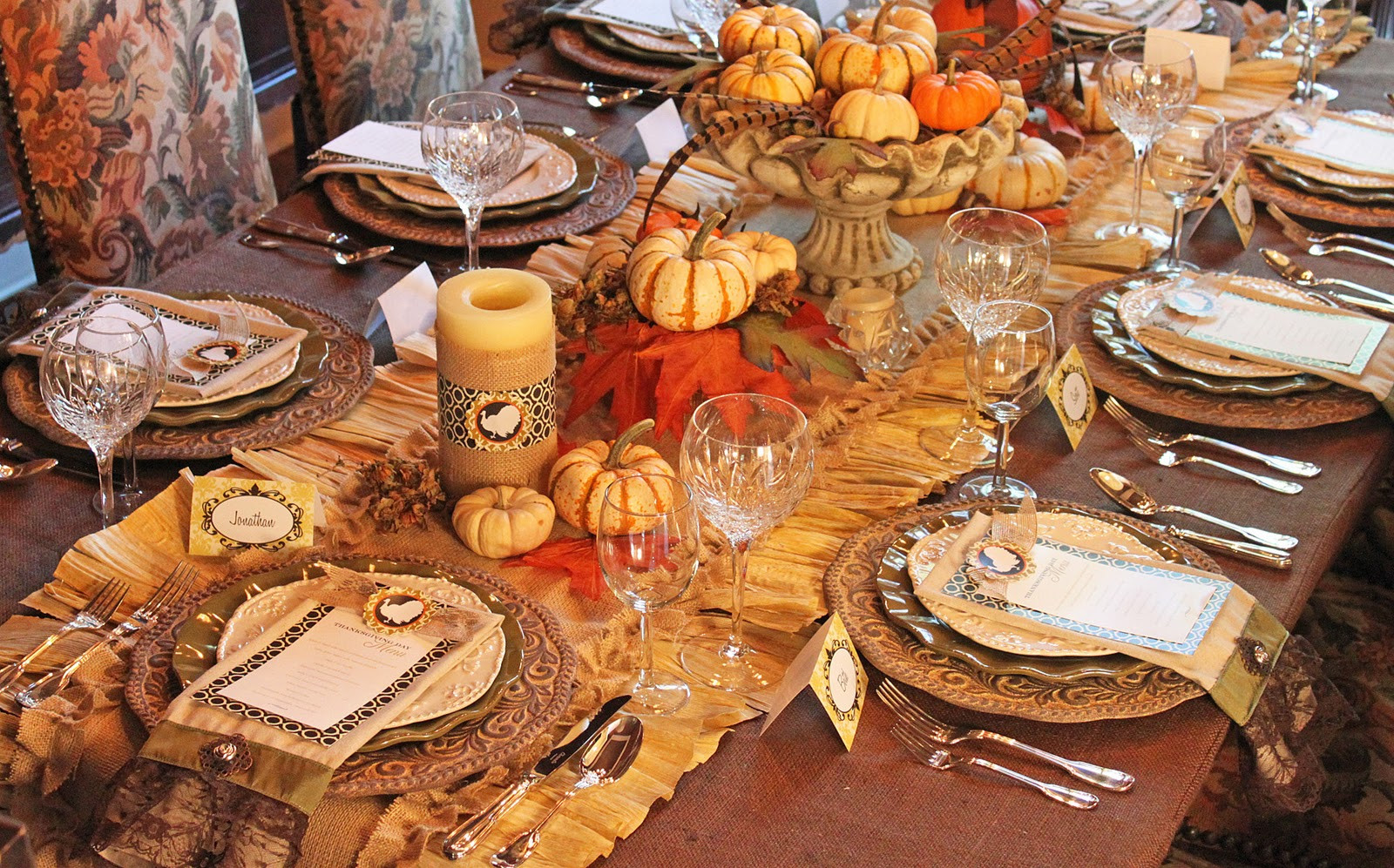 Thanksgiving Table Setting
 Amanda s Parties To Go Thanksgiving Dinner Tablescape