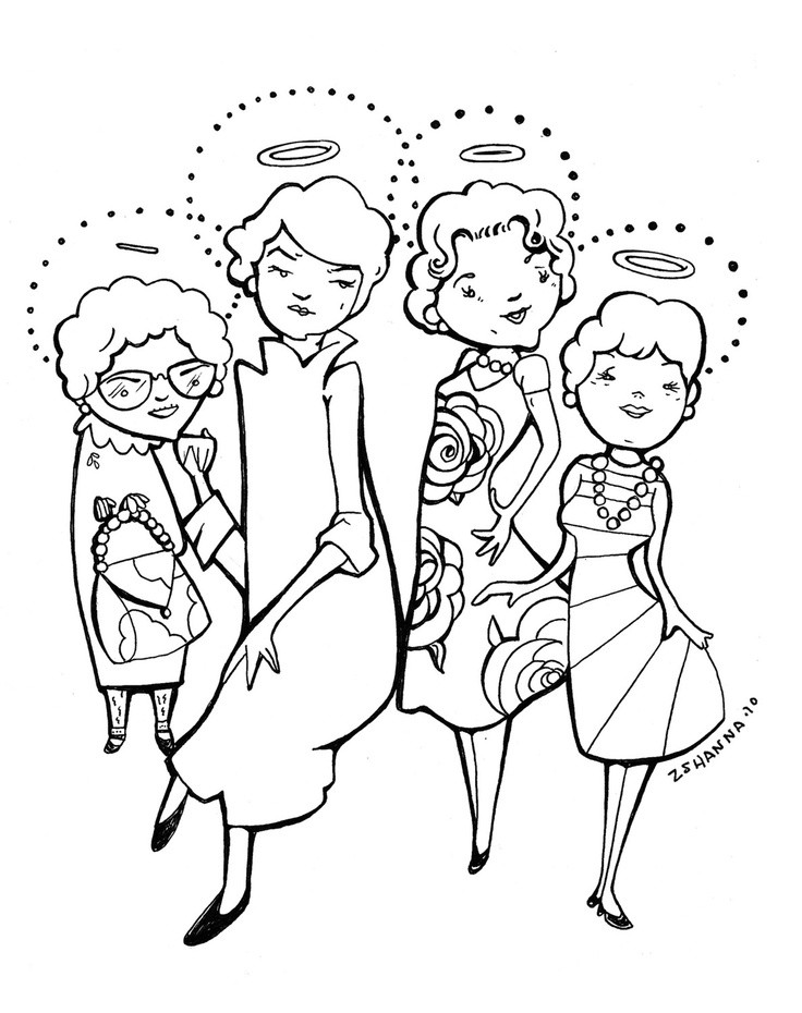 The Golden Girls Coloring Book
 A coloring page yes