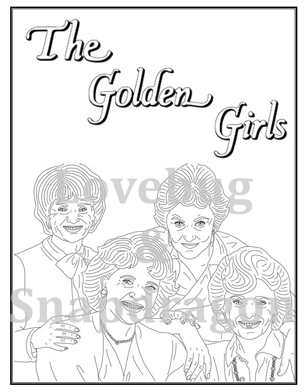 The Golden Girls Coloring Book
 Golden Girls Coloring Book Instant Printable Digital File