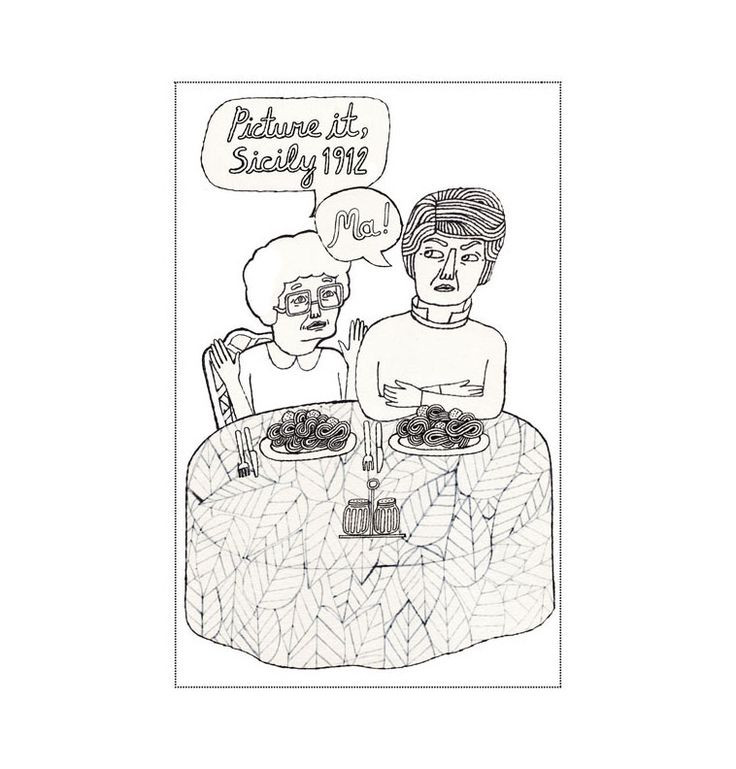 The Golden Girls Coloring Book
 Golden Girls Coloring Book Page by Sara Guindon