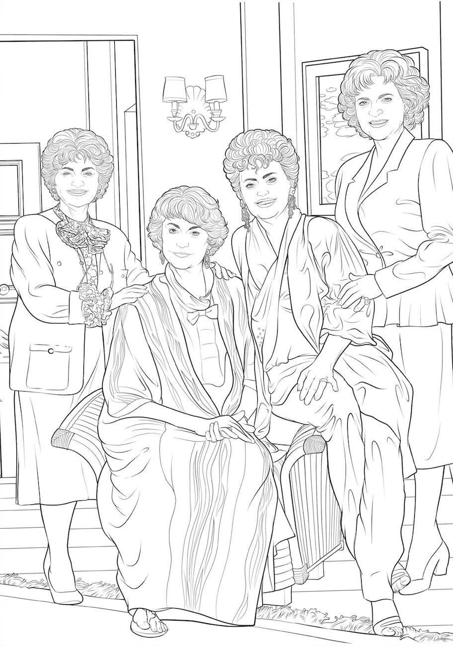 The Golden Girls Coloring Book
 Hair With Gold Highlights Coloring Pages