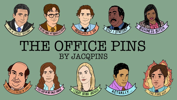 The Office Pins
 The fice Inspired Enamel Pins by Jacq Garcia — Kickstarter