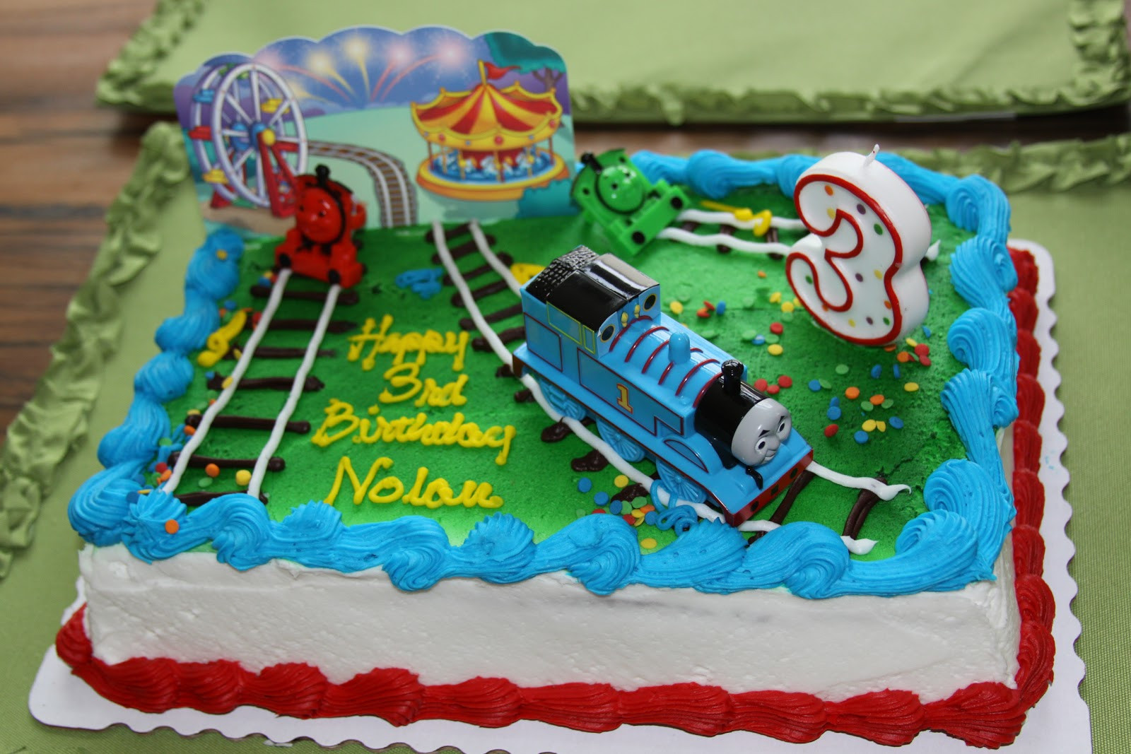Thomas Train Birthday Cake
 Hearts and Hands A Thomas the Train Birthday Party