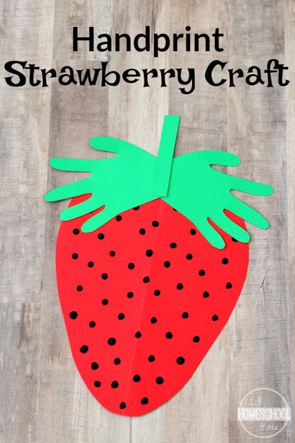 Toddler Art And Crafts Ideas
 Handprint Strawberry Craft