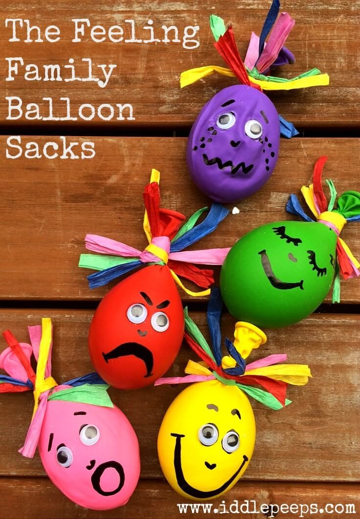 Toddler Art Craft
 The "Feeling Family" Balloon Sacks