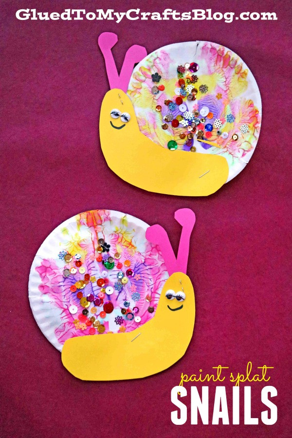Toddler Art Craft
 Paint Splat Snails