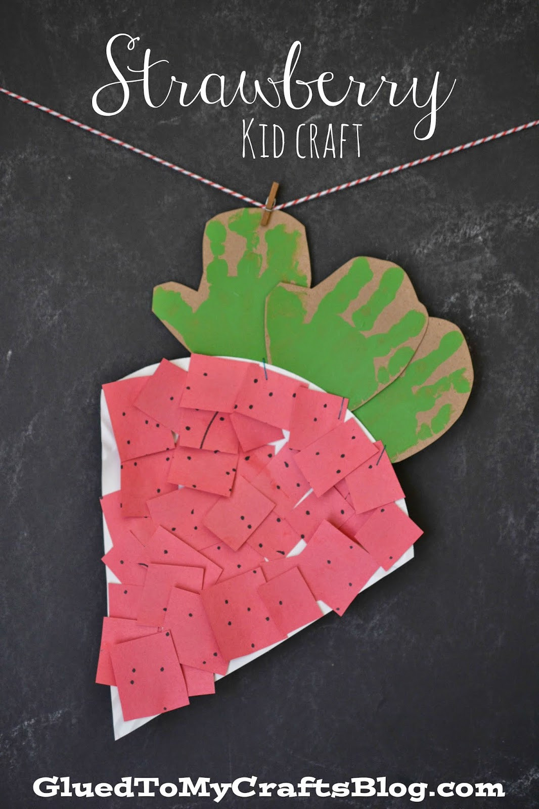 Toddler Art Craft
 Paper Plate Strawberry Kid Craft Glued To My Crafts