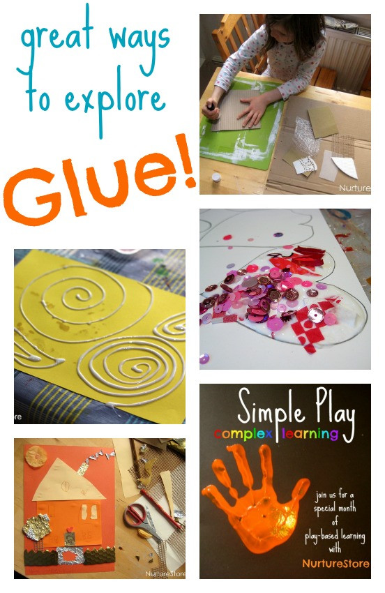 Toddler Artwork Ideas
 Things to do with glue Simple Play NurtureStore