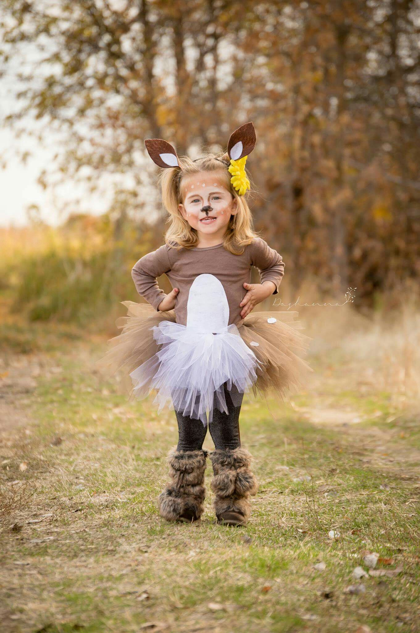 Toddler Deer Costume DIY
 Little girls deer costume