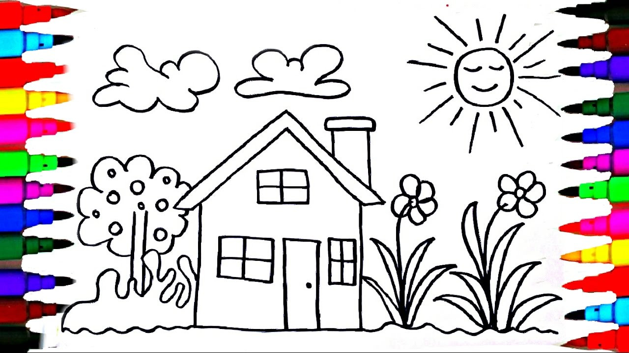 Toddler Learning Coloring Pages
 How To Draw Kids Playhouse Learning Coloring Pages