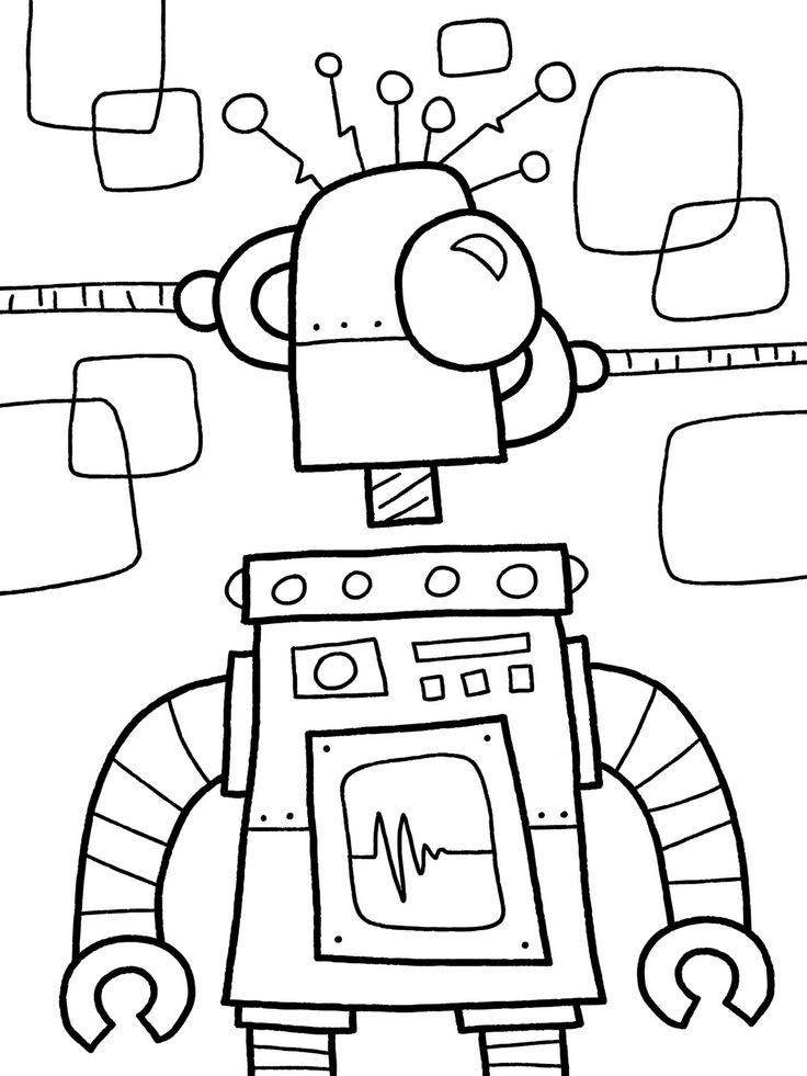 Toddler Printable Coloring Pages
 Robot Coloring Pages