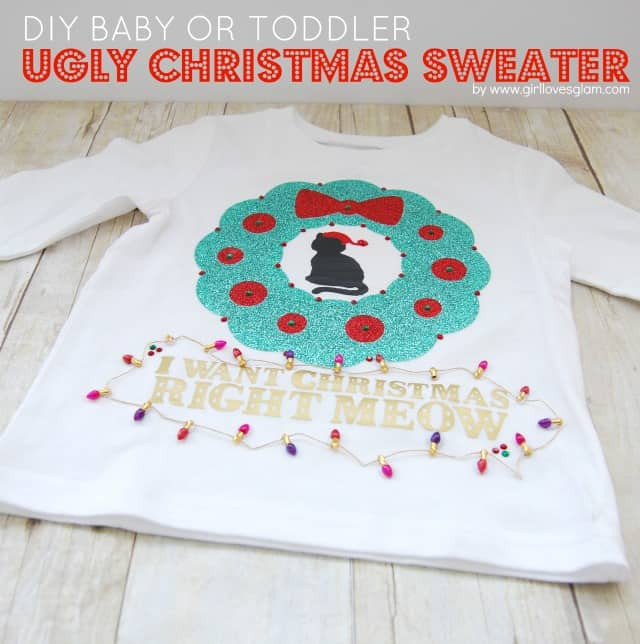 Toddler Ugly Christmas Sweater DIY
 DIY Baby or Toddler Ugly Christmas Sweater Girl Loves Glam