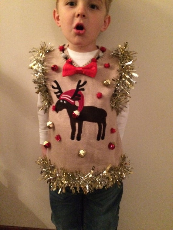 Toddler Ugly Christmas Sweater DIY
 Custom Adorable Kids Toddler 5t Custom Ugly Christmas Sweater
