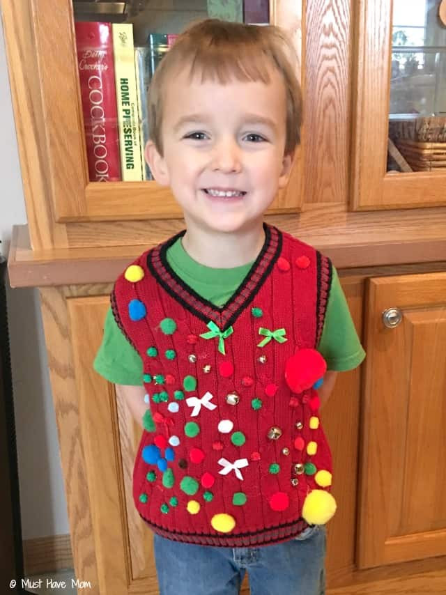 Toddler Ugly Christmas Sweater DIY
 Fabulous 1st Graders