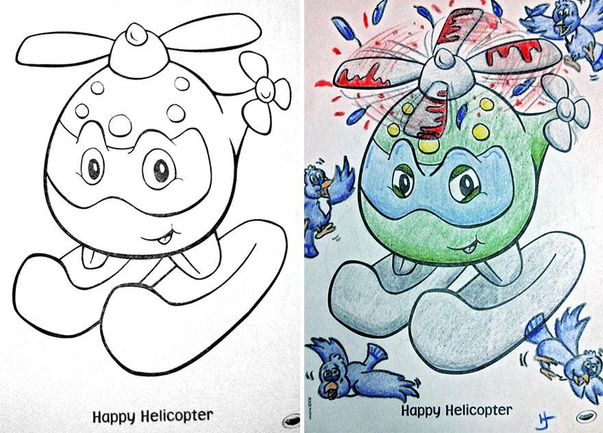 Toddlers Coloring Books
 Look what happens when dark humored adults ahold of