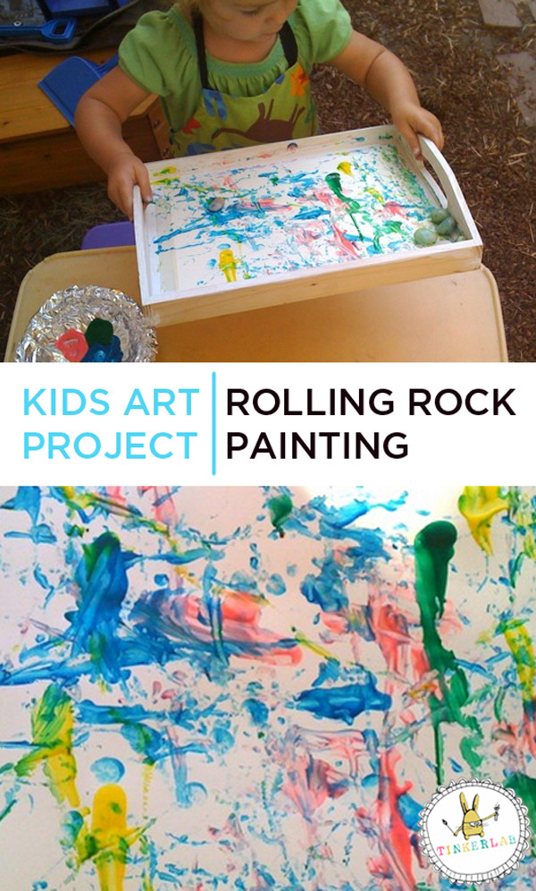 Toddlers Craft Activities
 Kids Art Projects Rolling Rock Painting