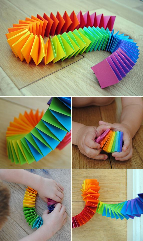 Toddlers Craft Activities
 Folded paper garland