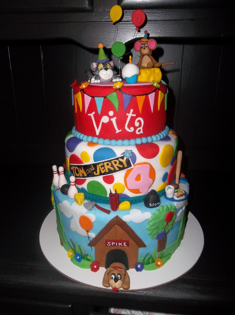 Tom And Jerry Birthday Cake
 Vitas Tom And Jerry Cake CakeCentral