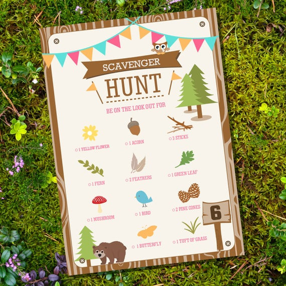 Treasure Hunt Birthday Party
 Scavenger Hunt Party Game Camping Party Party Game