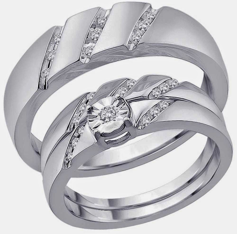 Trio Wedding Ring Sets
 His and Hers Trio Wedding Ring Sets Under 500 Dollars