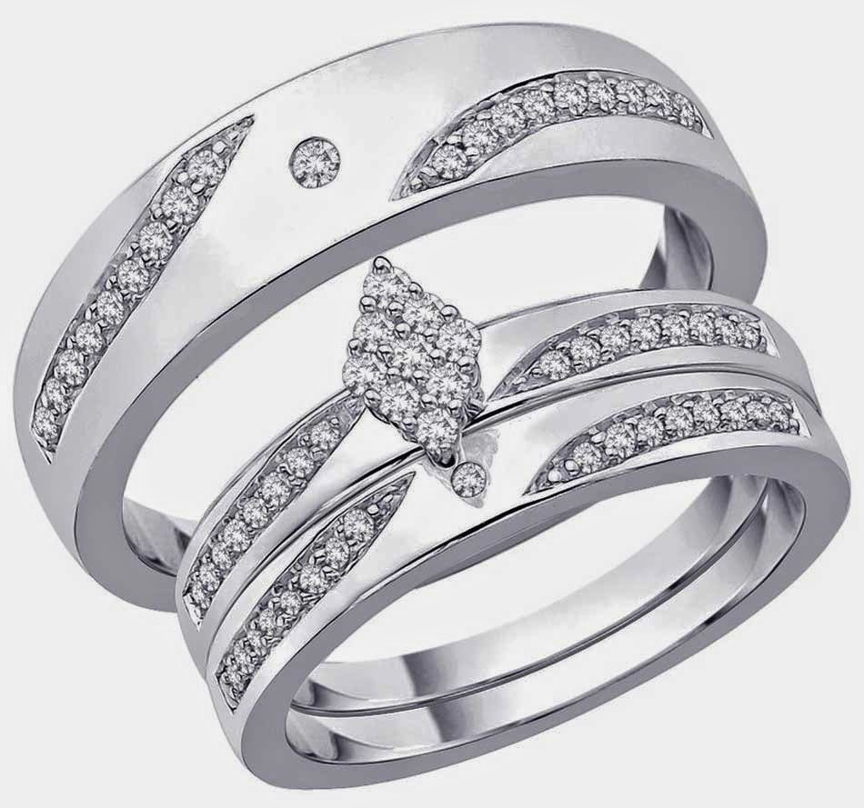 Trio Wedding Ring Sets
 Rhombus Diamond Trio Wedding Ring Sets Jared Design