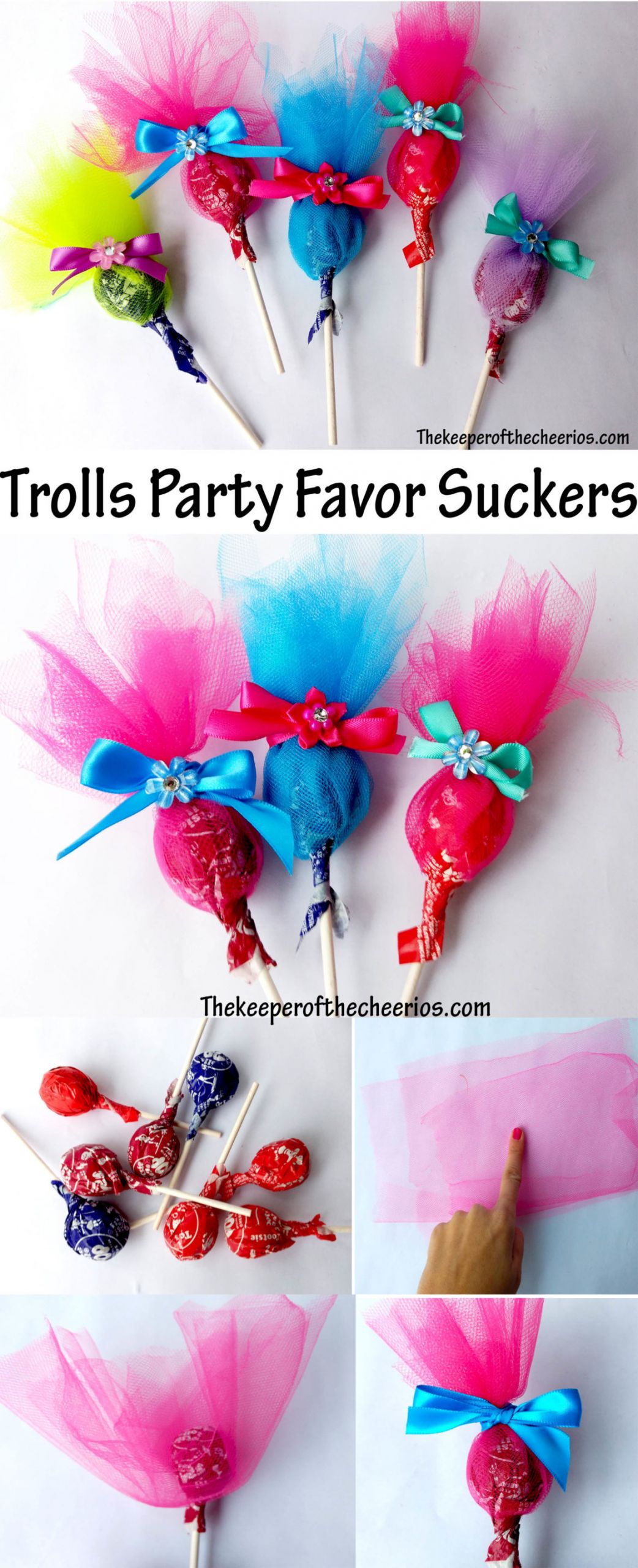 Trolls Party Ideas Diy
 Trolls Party Favor Suckers The Keeper of the Cheerios