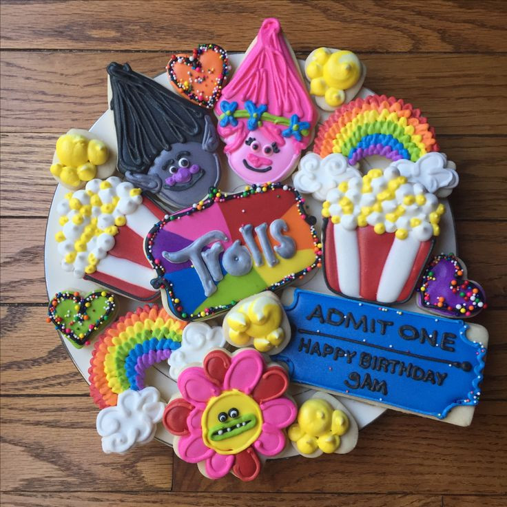 Trolls Sugar Cookies
 228 best images about Troll Party Everything on Pinterest