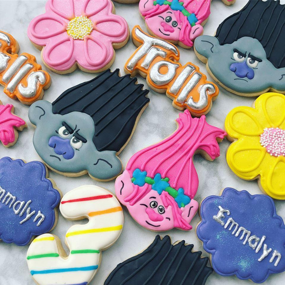 Trolls Sugar Cookies
 Trolls Birthday Party Iced Sugar Cookies — The Iced Sugar